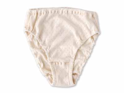 予約　レディースショーツ【リブアイレット】【Ｌ／キナリ】写真