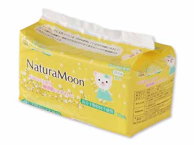 ナチュラムーン　生理用ナプキン　多い日の昼用羽なし　23.5CM　18コ入写真