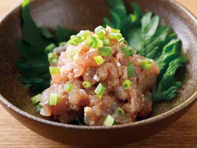 新潟県産アジなめろう写真