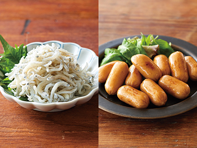 人気の定番セット(しらす・ベビーウインナー)写真