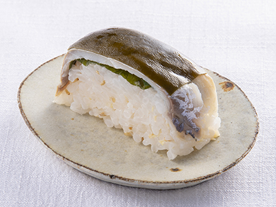 国産〆あじ棒寿司（ノーカット）写真
