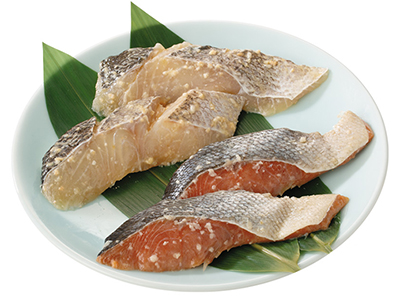 頒布会キャンセル分販売・漬け込み魚セット（すずき味噌漬・じっくり熟成北海道産鮭醤油糀漬）写真