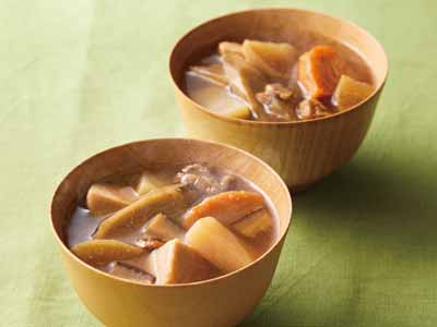 7種の国産具材がごろごろ　けんちん汁（2人前）写真