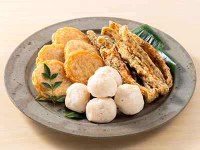 頒布会キャンセル分販売・練り物（えびつみれ・のどぐろ入り天ぷら・出雲のちくわバジルと黒コショウ）写真