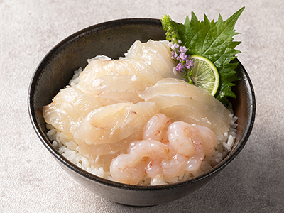 頒布会キャンセル分販売・新潟県産あまえびとすずきの漬け丼（塩糀味）写真