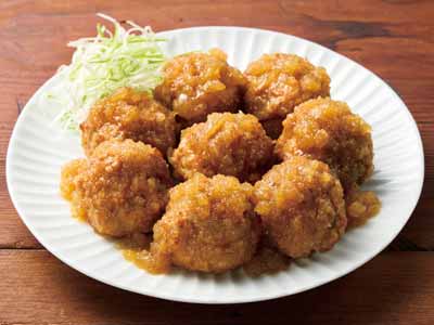 和風おろし味　ふんわり豆腐鶏肉だんご写真
