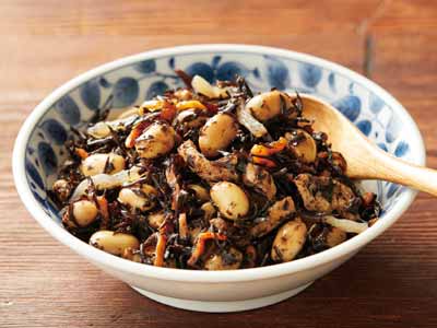 あると便利な副菜　ひじきと大豆の煮物写真