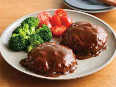 湯せんで簡単！お肉を味わうハンバーグ×2パック写真