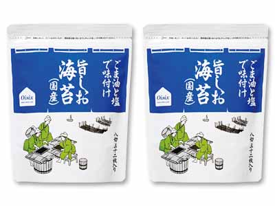 ごま油と塩で味付け　国産旨しお海苔×2パック写真