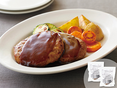 セットがお得　湯せんで簡単！お肉を味わうハンバーグ×2パック写真