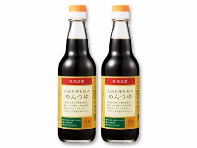 よく使うこの時期に！大地を守る会のめんつゆ2本セット写真