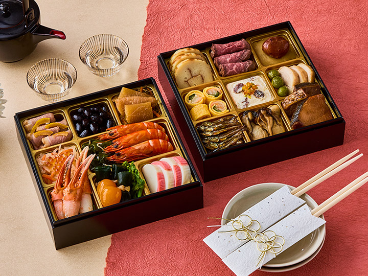 直送【特別価格Ａ　3％オフ】和洋二段重　彩芽