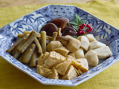 【予約】12/25〜配送 国産野菜のお煮しめセット5品写真