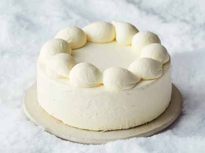【予約】12／22週　北海道純生クリームを味わうホワイトケーキ4号写真