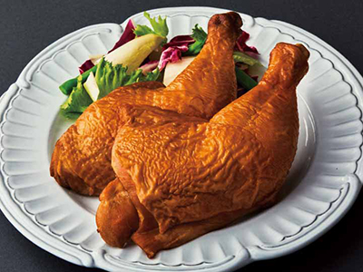 【予約】12／22週　スモークチキンレッグ（まほろばの鶏）2本写真