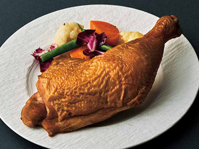 【予約】12／22週　スモークチキンレッグ（まほろばの鶏）1本写真