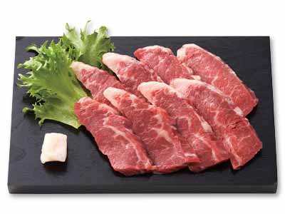 冷凍短角牛ササ肉焼肉用写真