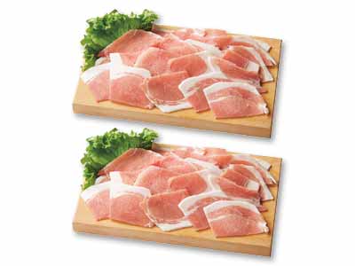 【お得な2パック】冷凍　大地うまみこい豚小間切れ・バラ凍結×2写真