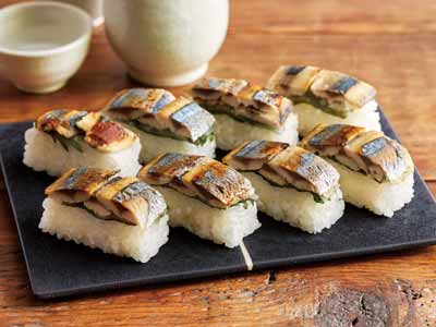 北海道産焼きさんま棒寿司（ノーカット）写真