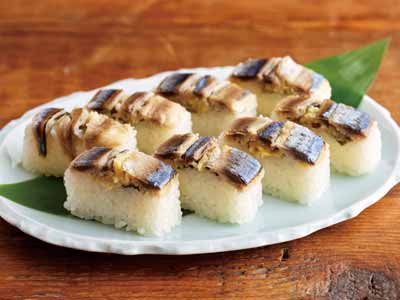 北海道産酢〆さんま棒寿司（ノーカット）写真