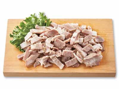 無えんせき　国産豚のパラパラベーコン（バラ凍結）写真