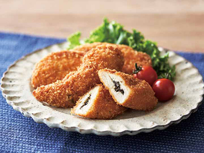 大地のもったいナイあたためるだけ悠然鶏ささみしそフライ（王隠堂の大地のもったいナイしそペースト入）写真