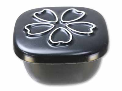 予約3／9週　＜萬古焼＞角型おひつ花びら　2合写真