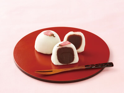 予約3／16週　季節の上用饅頭　桜写真