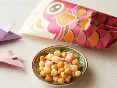 予約4／20週　鯉のぼりあられ（赤）写真