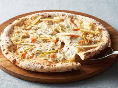 予約4／20週　しらす＆桜えびと国産たけのこピザ写真