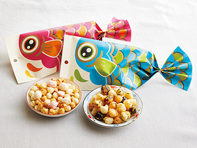 予約4／27週　鯉のぼりあられ二色セット写真