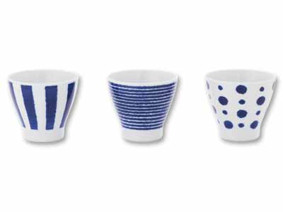 予約5／18週　ｉｎｄｉｇｏ　藍玉軽量カップ（3柄組）写真