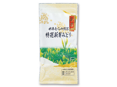 予約5／18週　新茶・水車むらの特選新芽みどり写真