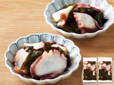 【お得3％ポイント】鹿児島県産わかめとたこの酢の物×2写真