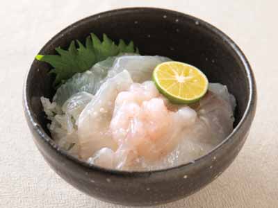 【頒布会特別販売】新潟県産甘えびとひらめの漬け丼（塩糀味）写真