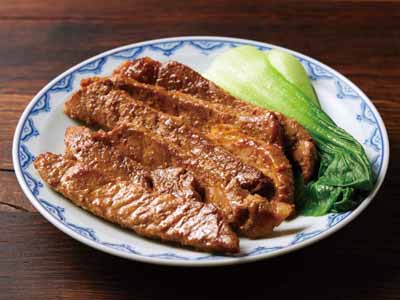 豚ロースのやわらかスティックステーキ　甜麺醤ソース写真