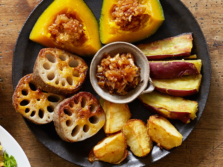 【ベジオタのひと皿】ほくほく秋野菜のごちそうグリル・アイオリソース