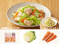 レシピ付き食材セット・鶏ムネ肉と春キャベツの生姜炒め＋副菜