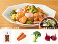 レシピ付き食材セット・彩り野菜とマグロの黒酢酢豚風＋副菜