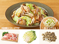 レシピ付き食材セット・簡単　キャベツと豚肉のピリ辛炒め＋副菜