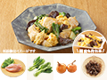レシピ付き食材セット・しっとりムネ肉と生きくらげの卵炒め＋副菜