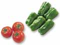 食卓がぱっと明るく ピーマン&トマトのセット