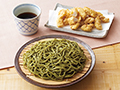 春を感じる 茶そば鶏天セット