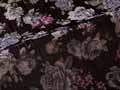 予約　花柄フレアーチュニック（ブラック系）ＬＬ〜3Ｌ_3
