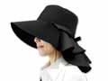 予約　首筋涼感エレガント帽子　遮熱タイプ（ブラック）