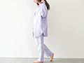 予約　着る保湿クリーム×ＴＥＲＡＸ　パジャマ　レディース　パープル　Ｌ_2