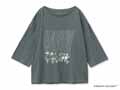 予約　ムーミン　ＯＣビッグＴシャツ・グレイ系・スコールにあわてるムーミンたち