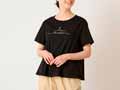 予約 オーガニックコットン 天竺メッセージTシャツ・ブラック・M_2