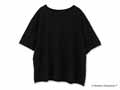 予約 ムーミン オーガニックコットン スリットTシャツ・お花畑を駆けるリトルミイ・ブラック・M