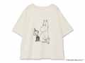予約 ムーミン オーガニックコットンスリットTシャツ・ムーミントロールとリトルミイ・エコホワイトM